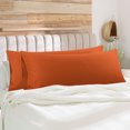 thumbnail image 1 of PiccoCasa 2Pcs Body Pillowcases Microfiber Pillow Covers, Queen Rust, 1 of 9