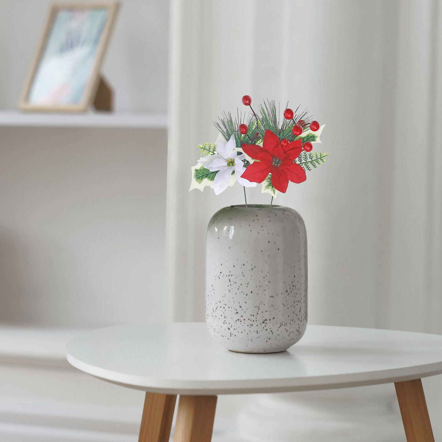 Poinsettia Et Pic À Baies - Lot De 12