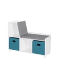 thumbnail image 1 of RiverRidge® Home Book Nook Collection Storage Bench with Cubbies in White for Kids with 2-Piece Taupe Bins, 1 of 4