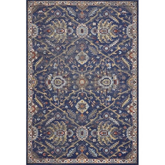 HomeRoots 353663 3 ft. 3 in. x 4 ft. 11 in. Polypropylene Royal Blue Area Rug
