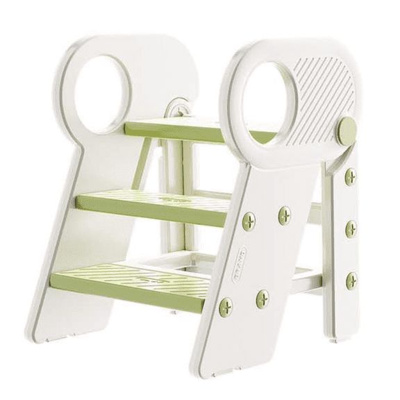 Folding Toddler Step Stool, Anti-Slip 2 Step Stool Kids Training Ladder with Safety Lock for Potty and Bathroom Sink, Kitchen Stool Helper