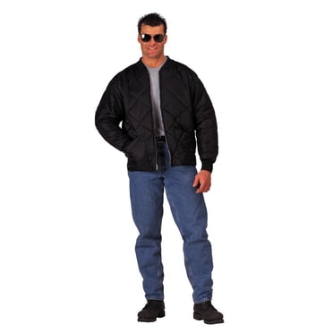 Rothco Diamond Nylon Quilted Flight Jacket - Black, Medium