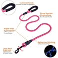 thumbnail image 3 of Strong Nylon Dog Leash Rope with Comfortable Padded Handle Training Lead for Medium and Large Breeds Dogs - Heavy Duty 5ft Long (Rose Red), 3 of 4