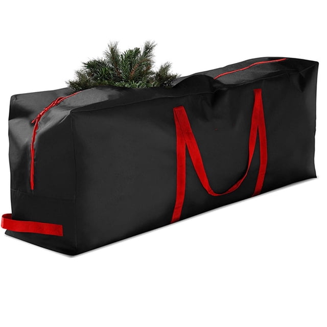Qiulaii 2pcs Christmas Tree Storage Bag with Double Zipper - Large Capacity Protective Cover for Artificial Trees - Durable Cloth Storage Solution for Attic Garage Home Organization 122*38*51cm