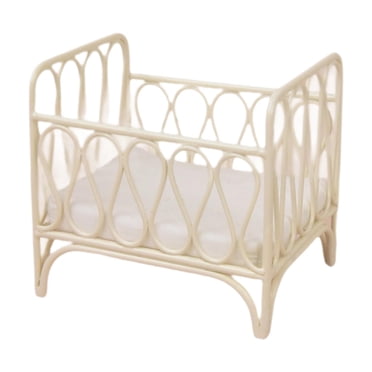 Bunblic Lit de Poupée Bébé pour Maison de Poupée, Lit de Berceau pour Maison de Poupée, Lit Miniature en Métal 1:12 avec Scène Bricolage Artisanale, Berceau Miniature pour Poupée Bébé pour Chambre