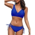 thumbnail image 1 of Women's Bikini Swimsuit Front Cross Lace Up Two Piece Bathing Suit, 1 of 7