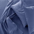 thumbnail image 1 of Cotton House - Ensemble de Draps en Bambou, Hypoallergénique, Format Double, Bleu, 1 of 4
