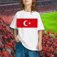 thumbnail image 2 of PMVFHDE T-Shirts à Manches Courtes pour Garçon Enfants Drapeau de la Turquie Imprimé T-Shirt à Manches Courtes Col Rond Tendance Mode Chandail de Base Hauts Rose Vif, 3-4 Ans, 2 of 6
