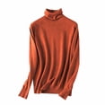 thumbnail image 1 of BLVB Chandails à Col Roulé à Manches Longues pour Femmes sous-Vêtements Thermiques Couche de Base Automne Hiver Chandails à Enfiler, 1 of 7