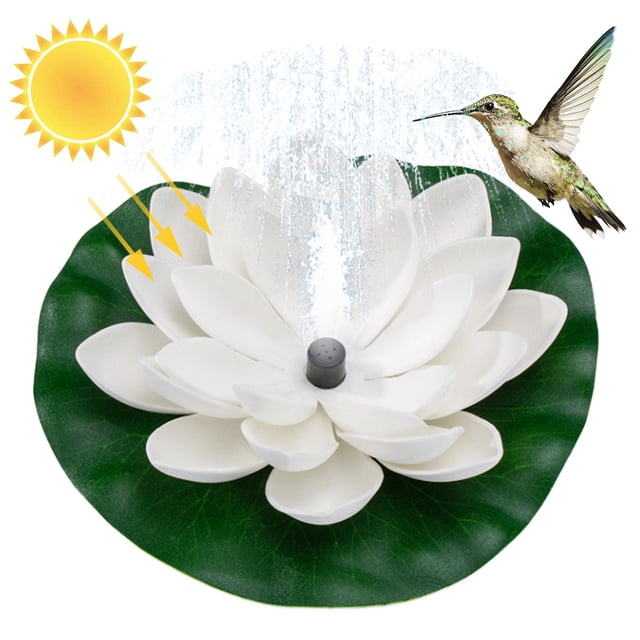 Solar Water Ornament for Garden Swimming Pool Floating Flower for Bird Bath and Fish Tank Enhancing Outdoor Water Features