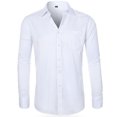 thumbnail image 1 of Men's Regular Fit Ultra Wrinkle-Free Flex Collar Stretch Dress Shirt - Button Closure, Machine Wash, Chest Pocket, 1 of 5