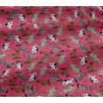 thumbnail image 5 of oneOone Viscose Jersey Magenta Fabric Cat Sewing Material Print Fabric By The Yard 60 Inch Wide-RVY, 5 of 5