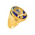 thumbnail image 3 of RYLOS Men's Rings 14K Yellow Gold Ring Designer Patriotic Eagle USA Ring With Diamonds and Blue Quartz Rings For Men Size 12, 3 of 6