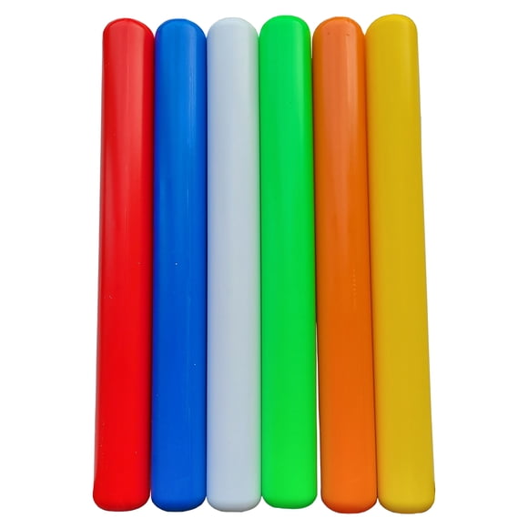 PRISP Ensemble de 6 Bâtons Relais - Bâtons Colorés Creux pour Athlétisme