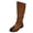 Brown, variant on Wyzesi Tall Boots for Women Knee High Low Heel Foreign Trade Fall and Winter Women'S Boots Cowboy Heel Low Heel Belt Buckle High Boots