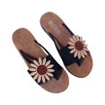thumbnail image 3 of LSLJS Summer Ladies Sandals And Slippers Flip Flops Suede Flowers Flat Beach Shoes, Women's Slippers, 3 of 7