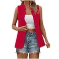 thumbnail image 1 of Timegard Débardeurs pour Femmes Mode 2024 Sans Manches Ouvert devant Ajusté Gilet de Bureau Long, 1 of 6