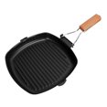 thumbnail image 2 of Frying Pan, Folding Non Stick Portable Anti Scald Wooden Handle Steak Pan For Cooking Camping Dining, 2 of 8