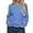 Blue, variant on Mrat Woman Sweaters for Winter Women's Round Neck Sweater Fashion Casual Pullover Long Sleeve Knit Long Sleeve Fall Sweater S-179 Black L