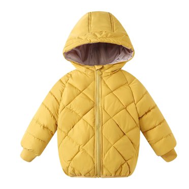 Posijego Girls Boys Puffer Jacket Lightweight Long Sleeve Zip up down Coat Cute Winter Outerwear Solid Color