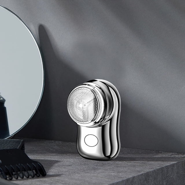 LSLJS Rasoir Électrique pour Hommes Format de Poche Mini Rasoir Portable Rasoir pour Hommes Humide et Sec Rasoir Rechargeable USB Chargement Facile Utilisation à un Bouton Convient pour la Maison, la Voiture, Rasoir