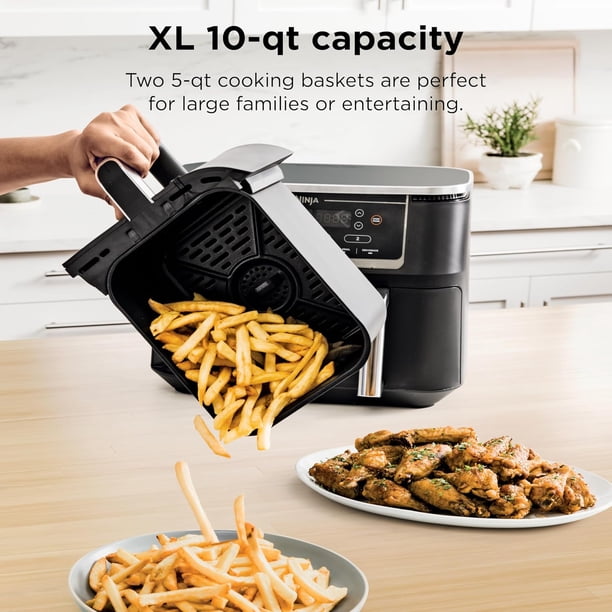 Ninja Foodi 10 Quart 6-in-1 Dual Zone Smart XL Air Fryer - Black