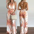 thumbnail image 2 of Pompotops Combinaison Mode Femme Dos Nu à Fente Imprimé Floral, 2 of 7