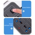 thumbnail image 3 of Moobody Power Strip With 6 AC Sockets & 3 USB 1 Type C Port 6FT Extension Cord Surge Protector for Home Office Dorm Power Button to Use, 3 of 7