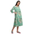 thumbnail image 3 of Moomaya Robe de Nuit d'Allaitement en Coton à Col Rond Imprimée pour Femmes, 3 of 6