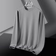 thumbnail image 4 of AherBiu Plus Size Men's Long Sleeve Shirts Crewneck Quick Drying Lightweight Athletic Tees Running Workout Active Pullover Tops, 4 of 9