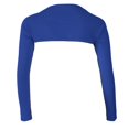 thumbnail image 3 of Solid Piece Shoulder Open Cropped Long Sleeve Arm Cover Shrug Dark blue, 3 of 9