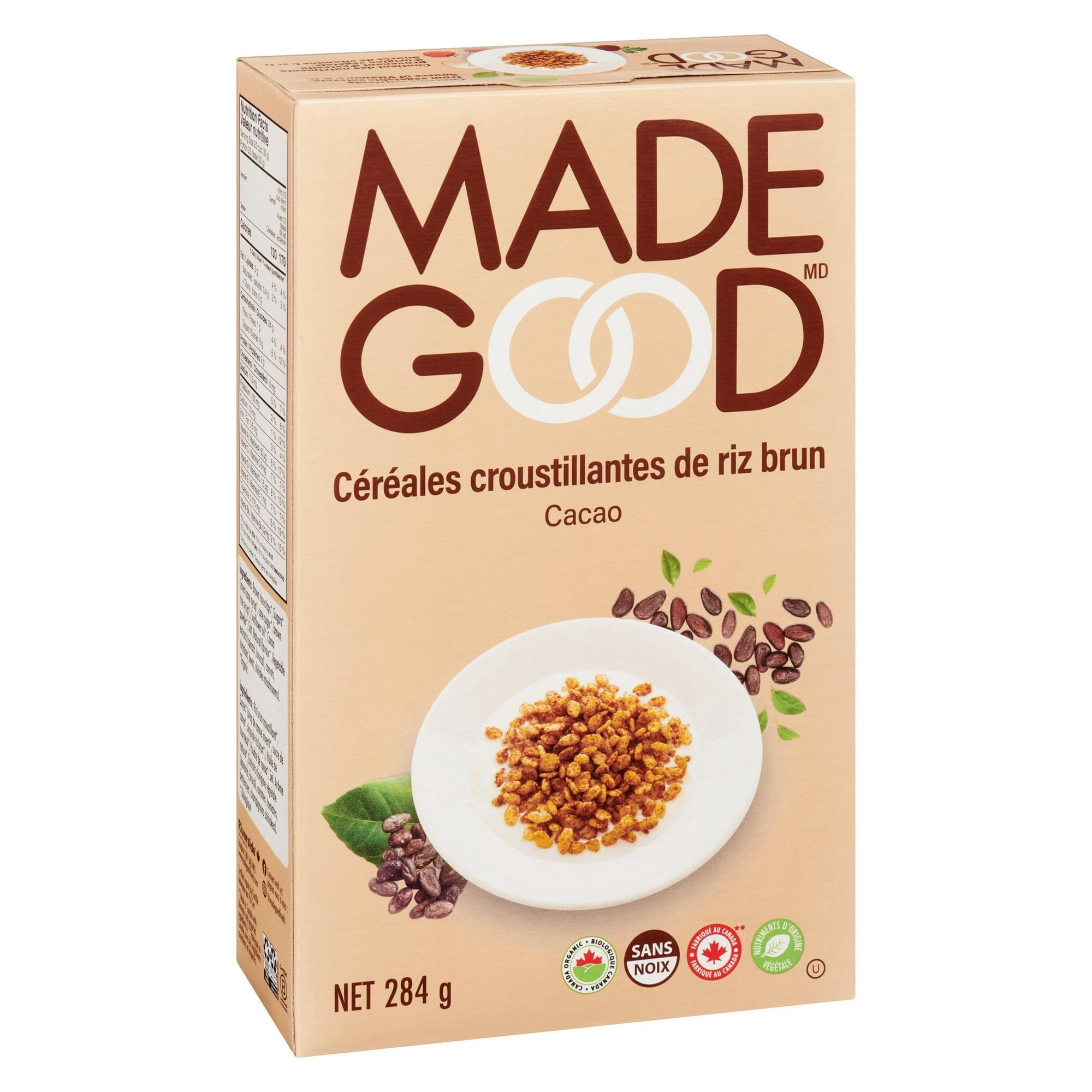 Made Good Céréales croustillantes de riz brun aux cacao