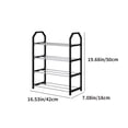thumbnail image 3 of Aqestyerly Shoe Rack Storage Organizer 4-Tier Metal Shelves Stackable Shoe Stand for Bedroom Closet Entryway Dorm Organization HWRETIE, 3 of 7