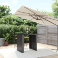 thumbnail image 1 of vidaXL Bar Table with Glass Top Black 105x80x110 cm Poly Rattan, 1 of 4