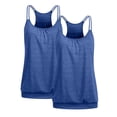 thumbnail image 1 of Lmnyox 2 PCS Women's Camisole Tops Racerback Spaghetti Strap Sleeveless Tank Tops Summer Basic Tank Shirts, 1 of 1