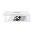 thumbnail image 1 of Alarm Clock with Wireless Charging, Multi Functional 15W Wireless Fast Charger for IOS and Android, Magnetic Positioning, ABS, 12x12x3.3cm Fast Wireless Charger, 1 of 8