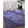 thumbnail image 3 of Ahgly Company Tapis de Zone Rond Transitionnel Violet pour Intérieur Lavable à la Machine, 8 Pieds Rond, 3 of 7