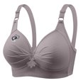 thumbnail image 1 of VEKDONE Woman's Printing Gathered Together Large Size Daily Bra Underwear No Rims Gray XXXL, 1 of 4