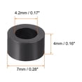 thumbnail image 3 of Unique Bargains Nylon Round Spacer Unthreaded Standoffs 0.17x0.28x0.16 inch, 3 of 5