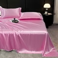 thumbnail image 1 of EGNMCR Ice Silk Bed Sheet Pillow Case 3 Piece Set And Luxurious Soft Ice Silk Bed Sheet Suitable For All Seasons Cool Ice Silk Fabric Machine Washable Ice silk bed sheet, 1 of 8
