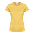thumbnail image 1 of HOT SALE!! T-Shirt à Manches Courtes Protection Solaire pour Femmes Ajusté Yoga Course Gym Entraînement Haut Basique en Coton Col Rond Ajusté Longueur Tunique T-Shirt Or TG, 1 of 3