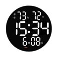 thumbnail image 2 of Wall Clock USB Powered Clock Digital Clock Non Ticking LED Digital for Living Room White, 2 of 9