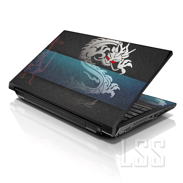 LSS Dragon Laptop Skin Sticker Decal Cover Fits 17" to 19" Laptops with Wrist Pads