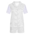 thumbnail image 4 of Besolor Pyjama d'Été pour Femme, Tenue de Nuit Décontractée à Manches Courtes, Chemise Boutonnée avec et Ensembles, Tenue de Détente, Pjs, 4 of 4