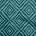 thumbnail image 1 of oneOone Viscose Chiffon Turquoise Blue Fabric Geometric Sewing Craft Projects Fabric Prints By Yard 42 Inch Wide, 1 of 4