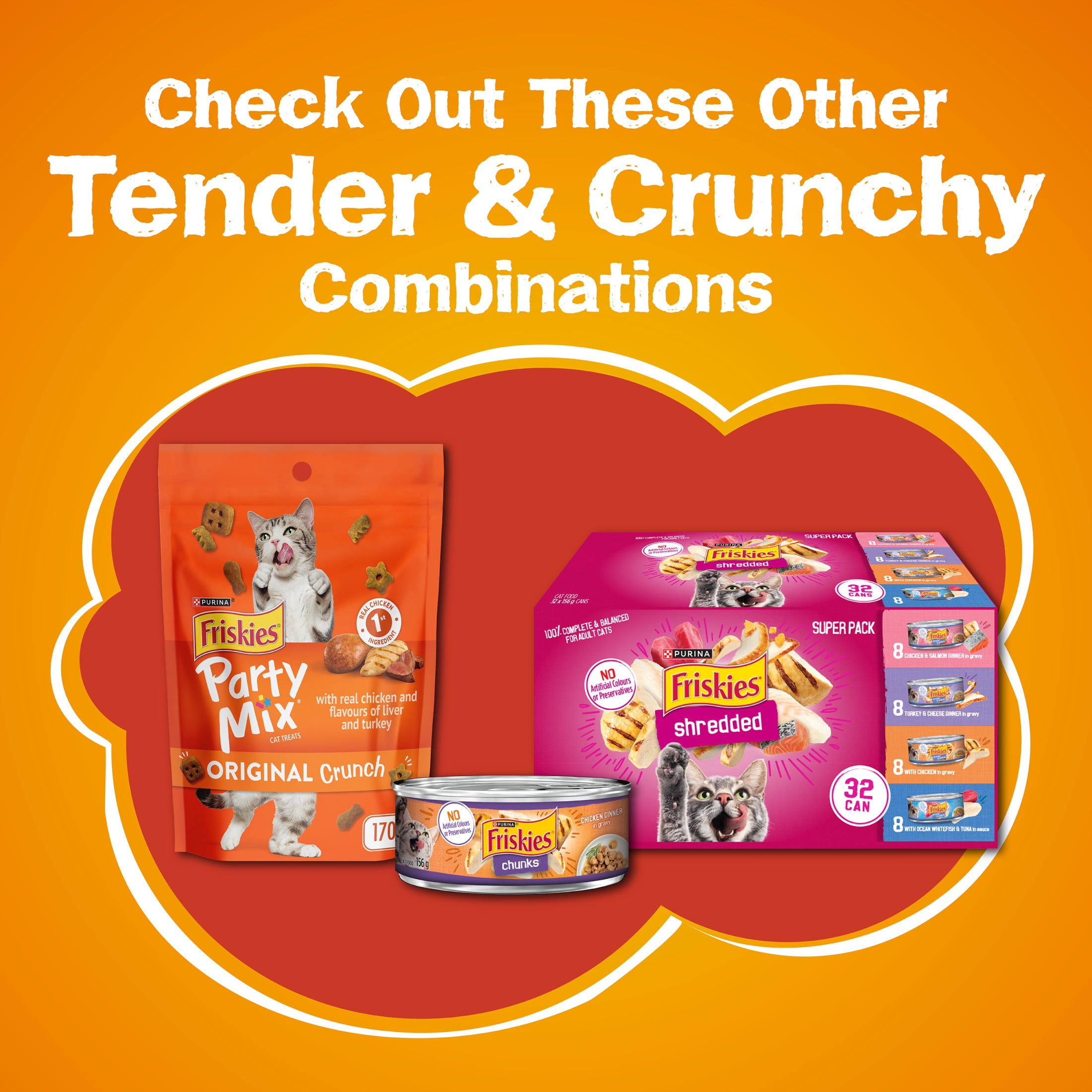 Friskies Mélange Tendre et Croquant, Nourriture Sèche pour Chats 7.5kg