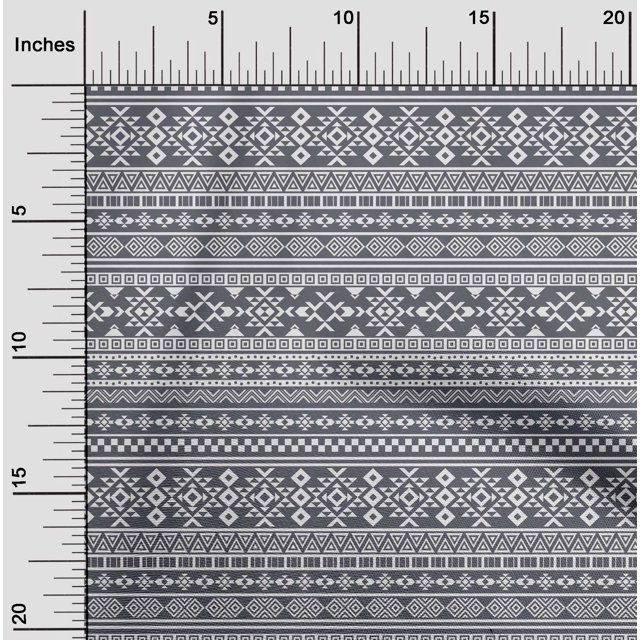 oneOone Silk Tabby Gray Fabric Geometric Tribal Craft Projects Decor Fabric Printed By The Yard 42 Inch Wide
