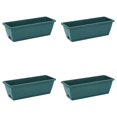 thumbnail image 1 of 4PCS Window Box Planter with Drainage Holes & Matching Saucers,17 Inch Plastic Rectangular Flower Pot for Vegetables Herbs Flower for Indoor Outdoor Garden Decor Patio Balcony Windowsill Deck Railing, 1 of 5