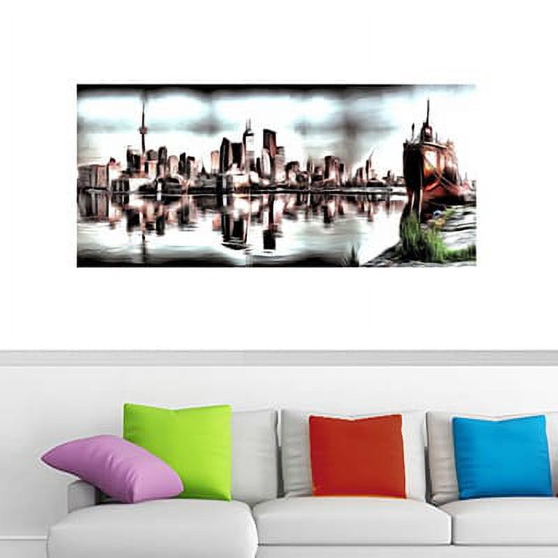 Tableau d'art en toile Design Art à motif de paysage abstract de Toronto
