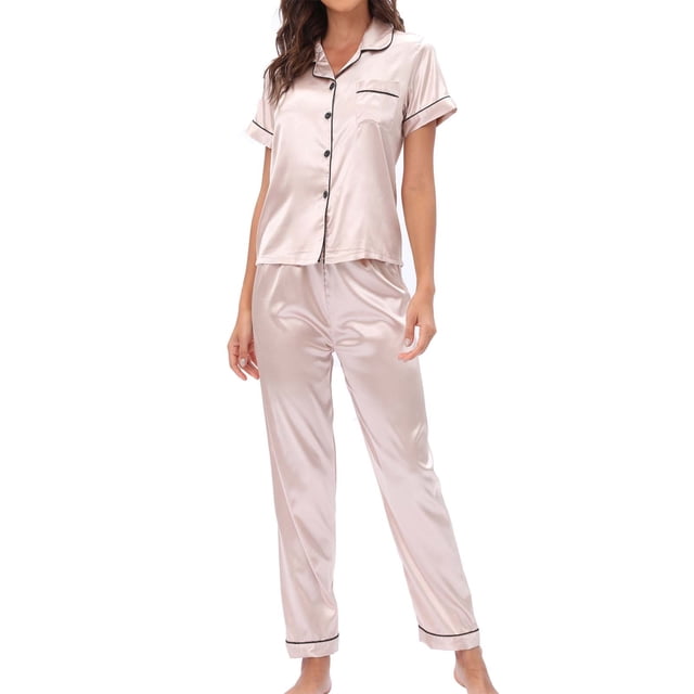 Ensemble de Pyjama pour Femmes Pantalon Ensemble Mode pour Femmes Tenue d'Intérieur Pyjama Femme Ensemble Deux Pièces Manches Longues Pantalon Ensemble de Pyjama Tenue d'Intérieur